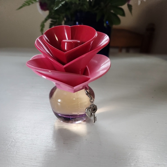 Pink and Purple Flower Perfume Bottle - Picture 2 of 5